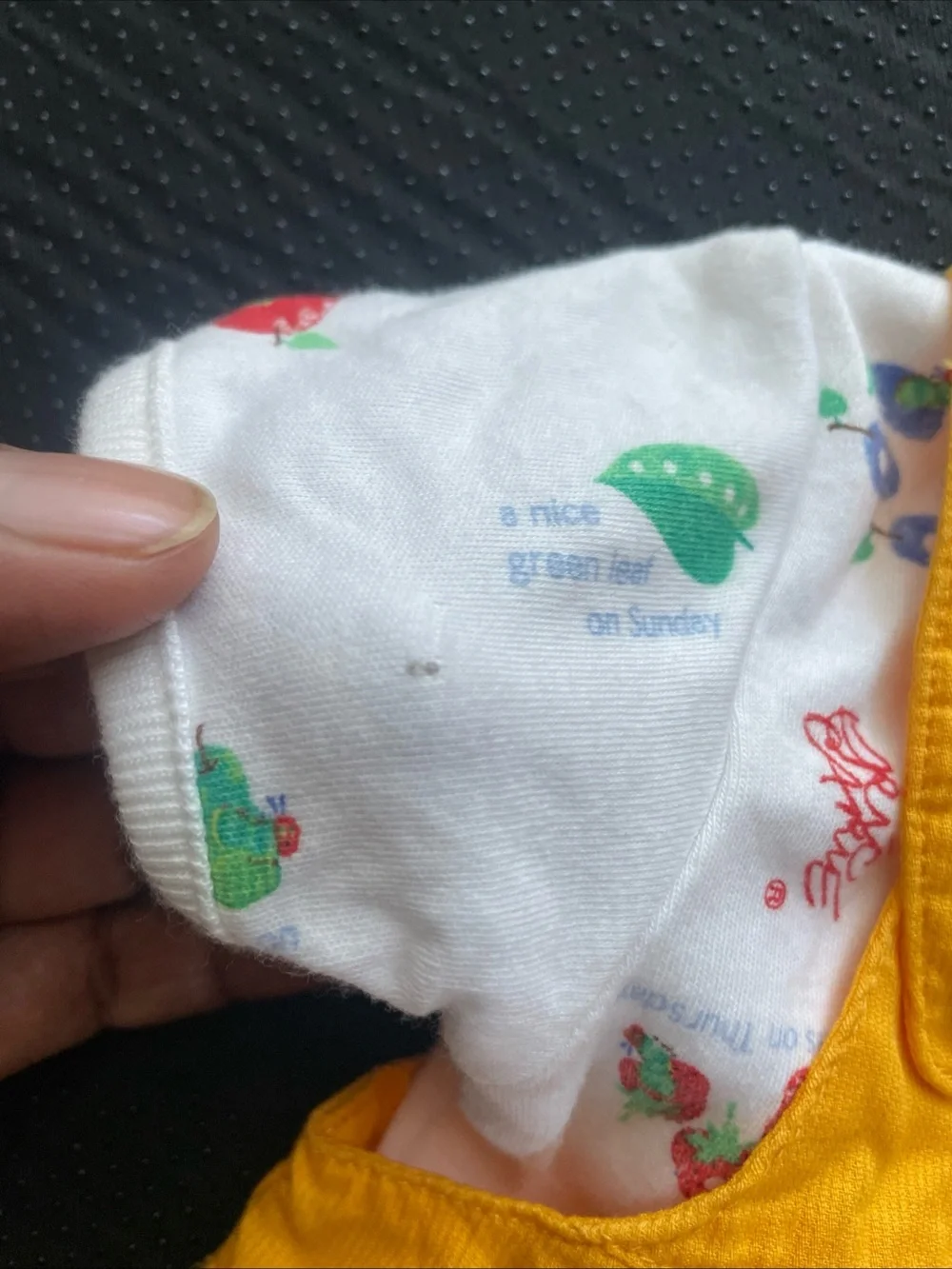 Vintage Carter's Yellow The Very Hungry Caterpillar Bubble Romper Set